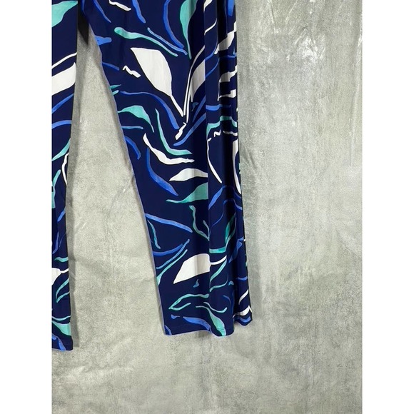 Alfani Women's Plus Size Navy Printed Wide-Leg Pull-On Pants SZ 3X - Picture 7 of 10
